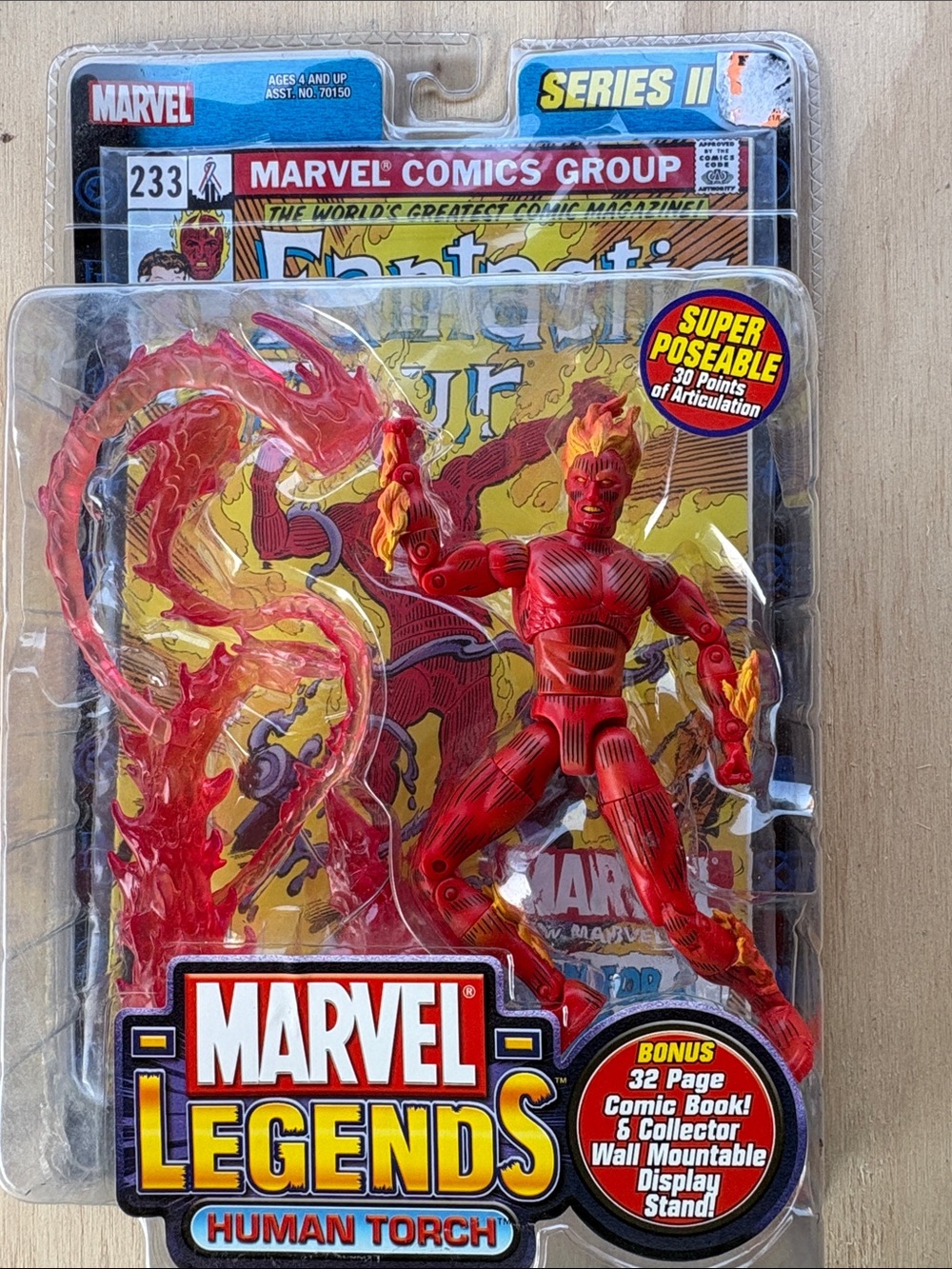 Marvel Legends Human Torch Figure - Red & Yellow Flame Effects